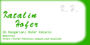 katalin hofer business card
